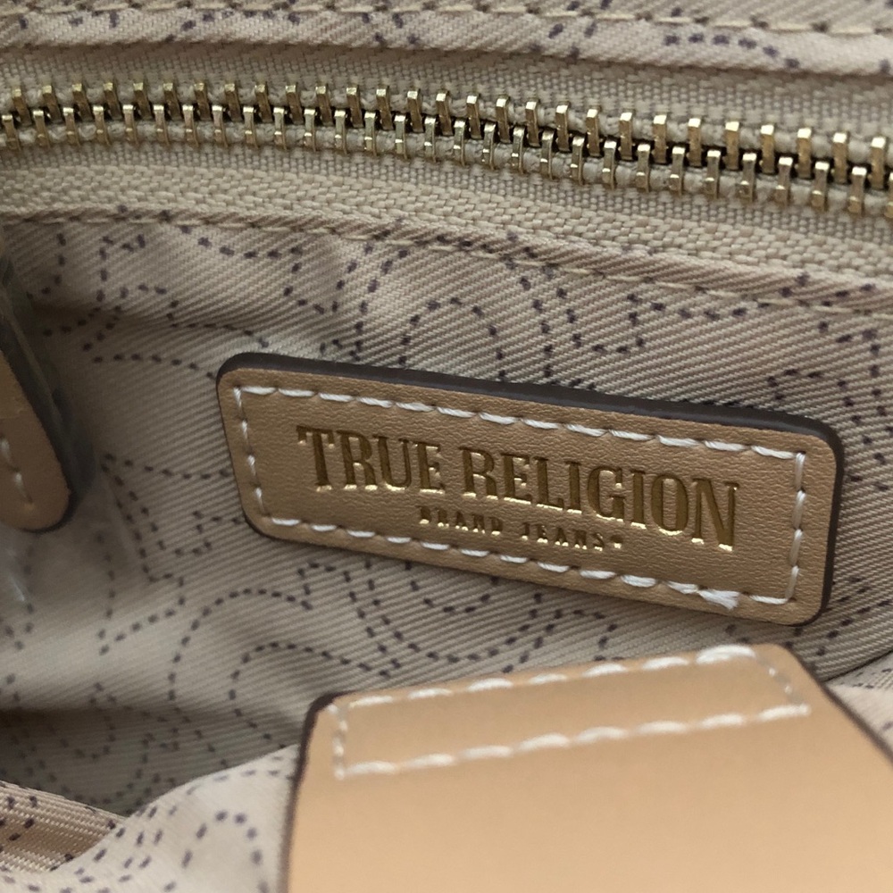 True Religion Leopard Bling Logo Cotton & Polyester Messenger Crossbody Bag NWT - Picture 14 of 16